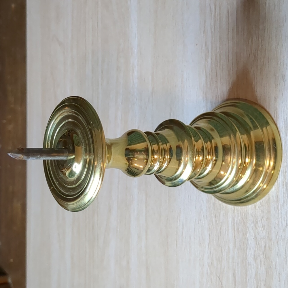 Brass Virginia Metal Crafters Solid Candle Holder